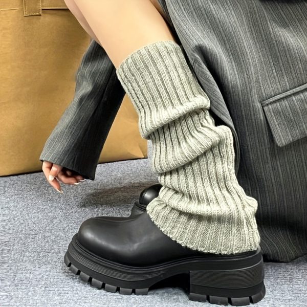 1 Pair Leg Warmers Women Long Socks Wool Knitted Foot Cover Arm Warmer Autumn Winter Crochet Heap Socks Boot Cuffs Stockings